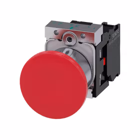 西门子 蘑菇头推拉开关,22mm,金属,高光,红色,40mm,锁定,拉动释放机构,1NC,螺栓型端子连接,带激光标记；3SU11501BA201CA0ZY13