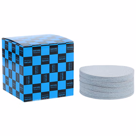 DATONG金牛5寸100目干磨圆形砂纸植绒砂纸片白砂打磨片气磨自粘砂纸片