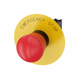西门子 蘑菇头急停按钮,22mm,塑料,红色,40mm,强制锁定,旋转解锁机制,带黄色名称牌支架,标记：紧急停止,1NC,螺栓型端子连接,；3SU11001HB201CG0