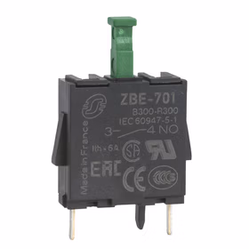 施耐德电气 触点模块 1NO (印刷板电路专用)；ZBE701