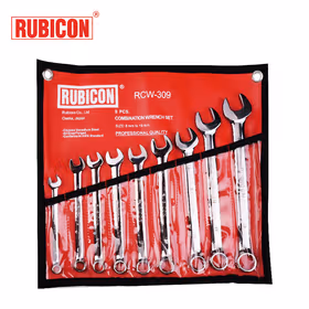 罗宾汉(RUBICON) 9件美式梅花开口两用扳手组套；RCW-309