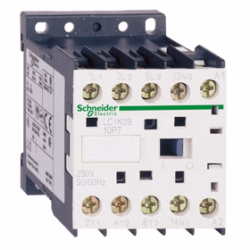 施耐德电气 TeSys K系列三极接触器,9A,230V,50/60Hz；LC1K0910P7