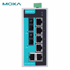 Moxa 8口非网管百兆工业以太网交换机含两个多模光口；EDS-208A-MM-SC