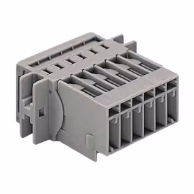 万可(WAGO) 1线针型连接器,夹持槽,4mm,焊针间距5mm,10极,灰色；769-610/002-000