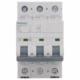 西门子 ET-5SY国产 微型断路器 4A 3P D 10kA；5SY4 3P D4