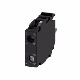 西门子 触点模块带2个开关元件,2NO,镀金的触点,螺栓型端子连接用于前面板安装；3SU14001AA101NA0