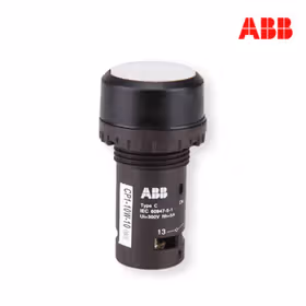 ABB CP1平头复位型按钮（不带灯型）,白色；CP1-10W-20