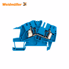 魏德米勒 Z系列,多层安装端子,直通型接线端子,额定横截面:4mm,弹片联接,蓝色,直接安装；ZDU 4 S BL