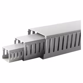 德力西电气 80x60配线槽 银灰色 正料 2米/根；PXC8060SGZD