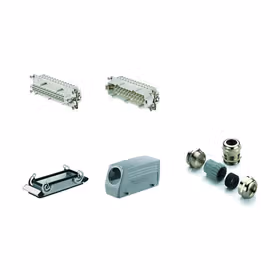 魏德米勒 HDC套件-重载接插件,装置,HE,产品外形尺寸:8,电极:24,螺钉联接,500V,16A,铸铝,PG；HDC-KIT-HE 24.130