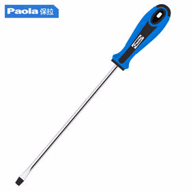保拉(Paola) 螺丝刀大号一字8*250mm 铬钒钢防滑带强磁性加长螺丝批 起子改锥1519