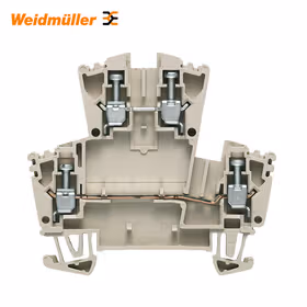 魏德米勒 直通型接线端子,双层端子,螺钉联接,2.5mm,400V,24A,深褐；WDK 2.5 ZQV