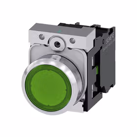 西门子 带灯平头按钮,绿色；3SU11530AB401BA0ZY12