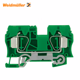 魏德米勒 接地型接线端子,弹片联接,10mm,1200A(10mm),绿/黄；ZPE 10