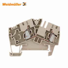 魏德米勒 直通型接线端子,弹片联接,4mm,800V,32A,深褐；ZDU 4-2/2AN