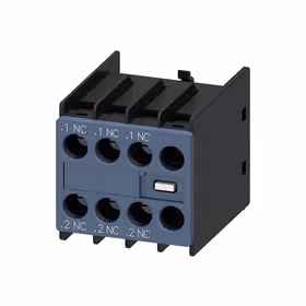 西门子 辅助开关正面,3NC电流路径1NC,1NC,1NC用于3RH2和3RT2螺栓型端子连接.1/.2,.1/.2,.1/.2；3RH29111HA03