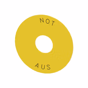 西门子 急停开关的垫圈,黄色,带标记：急停,外径75mm,内径22.5mm,厚度2mm；3SU19000BB310AS0