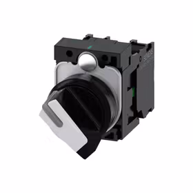 西门子 转换开关,22mm,圆形,塑料,白色,旋钮开关,短柄,2个开关位置O-I,锁定,1S,1NC,螺栓型端子连接,带激光标记；3SU11002BF601MA0ZY15