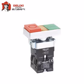 德力西电气 按钮开关,绿-红色；LAY5s-BW8一平一高AC.DC24V 1NO+1NC(标准型带灯双头钮)