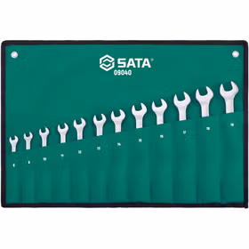 世达 12件全抛光梅花开口两用扳手组套8~19mm；09040