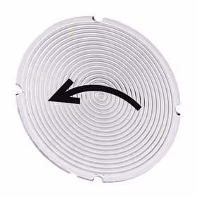 西门子 铭板适用于发光按钮,圆形,乳白色,带黑色文字,带图形符号：向左旋转运动；3SU19000AB710QU0