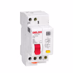 德力西电气 &ldquo;相线＋中性线&rdquo;漏电保护微型断路器；DZ47PLE 1P+N C 32A
