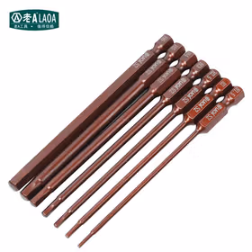 老A(LAOA) 1/4mm系列内六角批嘴批头 100*H4.0mm 100*5.0*75*H4.0；LA616140