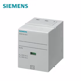 西门子 电涌保护器,可插拔模块,类型1N-PE要求等级B,UC350V1极用于组合电涌保护器5SD744...和电涌保护器5SD741；5SD74 T1 100KA 350V NPE PMD