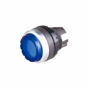 上海天逸电器 带灯自锁凸头按钮头,蓝色；LA42TSD/S