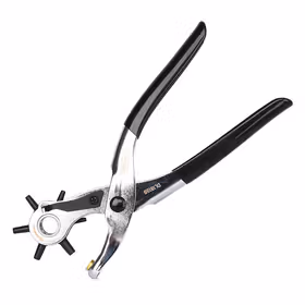 得力 沾塑柄打孔钳6圆孔   9寸；DL1919B