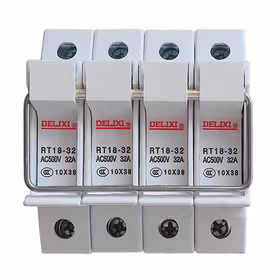 德力西电气 圆筒形帽熔断器底座；RT18-32 4P 座