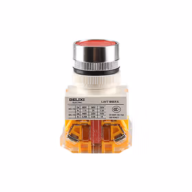 德力西电气 按钮开关；LAY7-01BN 黄