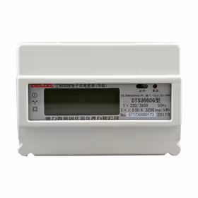 德力西电气 三相四线电子式电能表(导轨)；DTSU6606 3&times;220/380V 1级 3X20(80)A液晶导轨