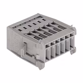 万可(WAGO) 1线针型连接器,弹性固定卡,4mm,焊针间距5mm,12极,灰色；769-612/005-000