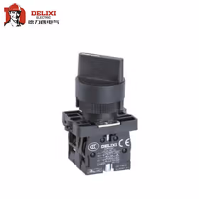 德力西电气 按钮开关头部,黑色；LAY5s-ED 三位自复 钮头(经济型旋钮)