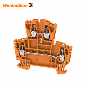 魏德米勒 直通型接线端子,双层端子,螺钉联接,2.5mm,400V,24A,橙色；WDK 2.5 OR