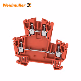 魏德米勒 直通型接线端子,双层端子,螺钉联接,2.5mm,400V,24A,红色；WDK 2.5 ZQV RT