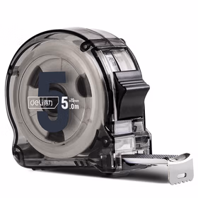 得力 钢卷尺透明壳   5mx19mm；DL270519T