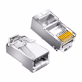 山泽(SAMZHE)工程级六类千兆网络屏蔽水晶头10个/盒RJ45网线8P8C网线接头FTP铜壳PB6010