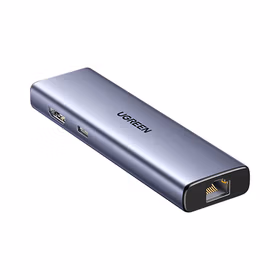 绿联UGREEN Type-C扩展坞 15598 深空灰 6合1 千兆网口+HDMI+HUB+PD