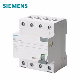 西门子 电磁式剩余电流保护开关 40A 4P 300mA A；5SV3 Type(S) A 300mA 40A 4P