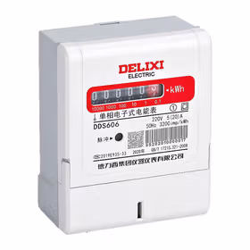 德力西电气 登峰系列 E系列单相电子式电能表 DDS606 220V 2级 5(20)A 计度器；DDS606M220M4E1