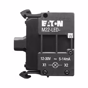 伊顿穆勒 按钮和指示灯附件，前部安装带灯基座，白，24DC/AC；M22-LED-W