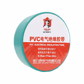 德力西电气 PVC电工/电气胶带；0.15mm*17mm*20米 绿色