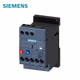 西门子 过载继电器0.45...0.63A规格S00,等级10,独立安装,主电路：螺丝端子,辅助电路：螺丝端子；3RU61160GB1