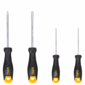 得力 塑柄螺丝批4件套   4件套；DL620104