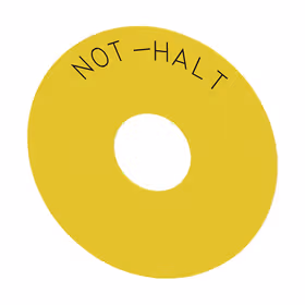 西门子 名称牌支架圆形,用于急停蘑菇形按钮,黄色,自粘式,外径75mm,内径23mm,带标记：紧急停机；3SU19000BC310AT0