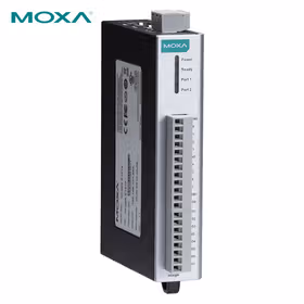 Moxa 性能指标：6DI开关量输入以及6Relay继电器一体式设计,同时支持Modbus TCP和Ethernet IP；ioLogik E1214