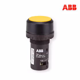 ABB CP1平头复位型按钮（不带灯型）,黄色；CP1-10Y-01