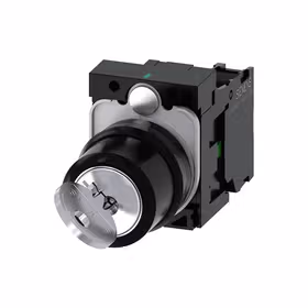 西门子 RONIS钥匙开关,22mm,塑料,锁闭编号SB30,附带2把钥匙,2个开关位置,锁定,拔出钥匙O+I,1S,螺栓型端子连接；3SU11004BF111BA0